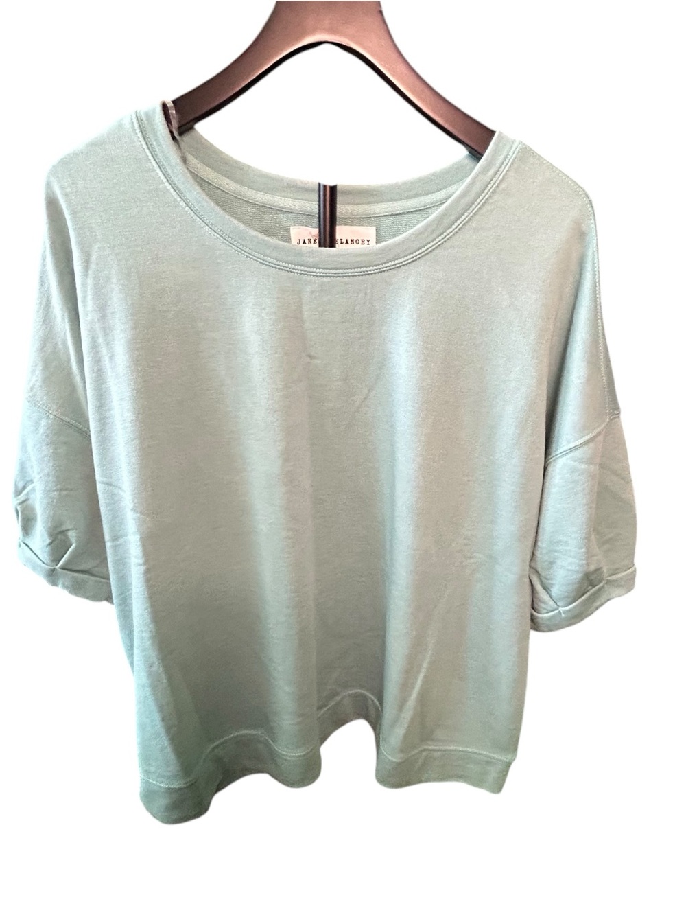 Jane and Delancey Green Short Sleeve Boxy Tee